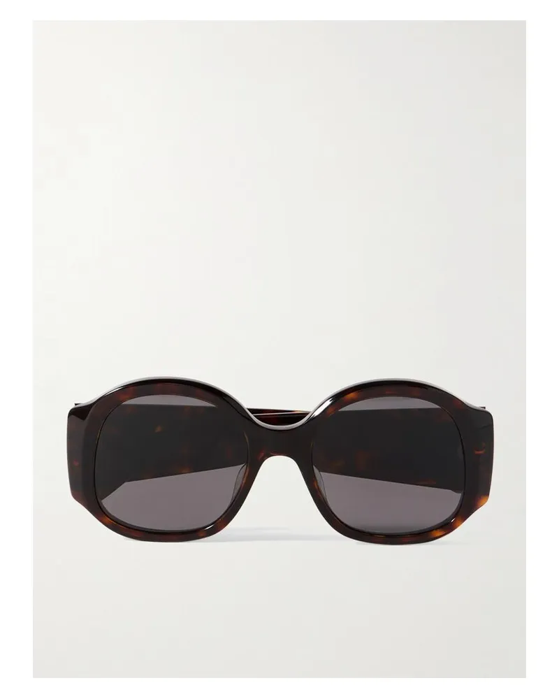 Celine Maxi Triomphe Sonnenbrille Mit Rundem Rahmen Aus Azetat In Hornoptik Horn