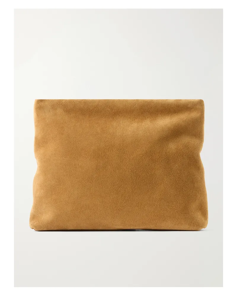 Nili Lotan Jerry Suede Clutch - Brown Brown