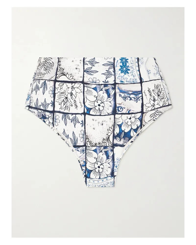 AGUA BENDITA Net Sustain Magenta Porcelaina Bikini-höschen Aus Recyceltem Material Mit Blumenprint - Blau Blau