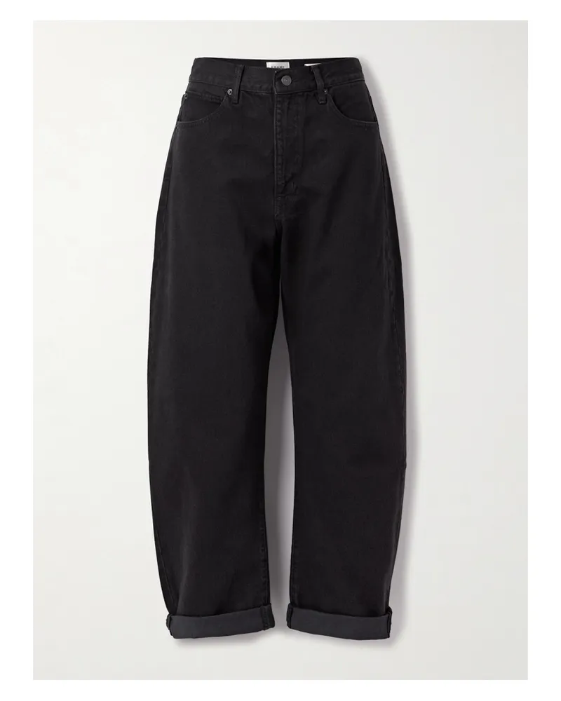 Frame Denim The Bubble Hoch Sitzende Barrel-jeans - Schwarz Schwarz