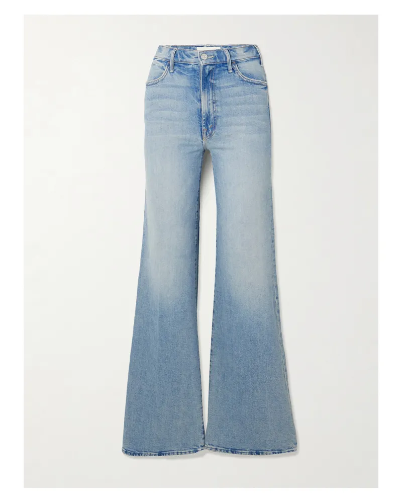 Mother The Hustler Roller Sneak Hoch Sitzende Jeans Mit Weitem Bein - Blau Blau