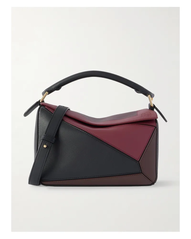 Loewe Josef Albers Puzzle Square Small Leather Shoulder Bag - Multi Multi