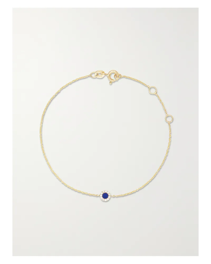 Diane Kordas Evil Eye 18-karat Gold, Lapis Lazuli And Diamond Bracelet - Blue Blue