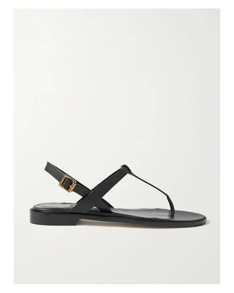 Manolo Blahnik Hata Slingback-sandalen Aus Leder - Schwarz Schwarz