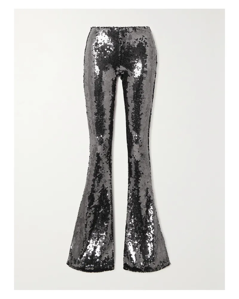16ARLINGTON Koro Schlaghose Aus Paillettenverziertem Tüll - Grau Grau