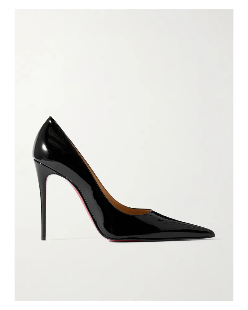 Christian Louboutin Kate Max 100 Patent-leather Pumps - Black Black