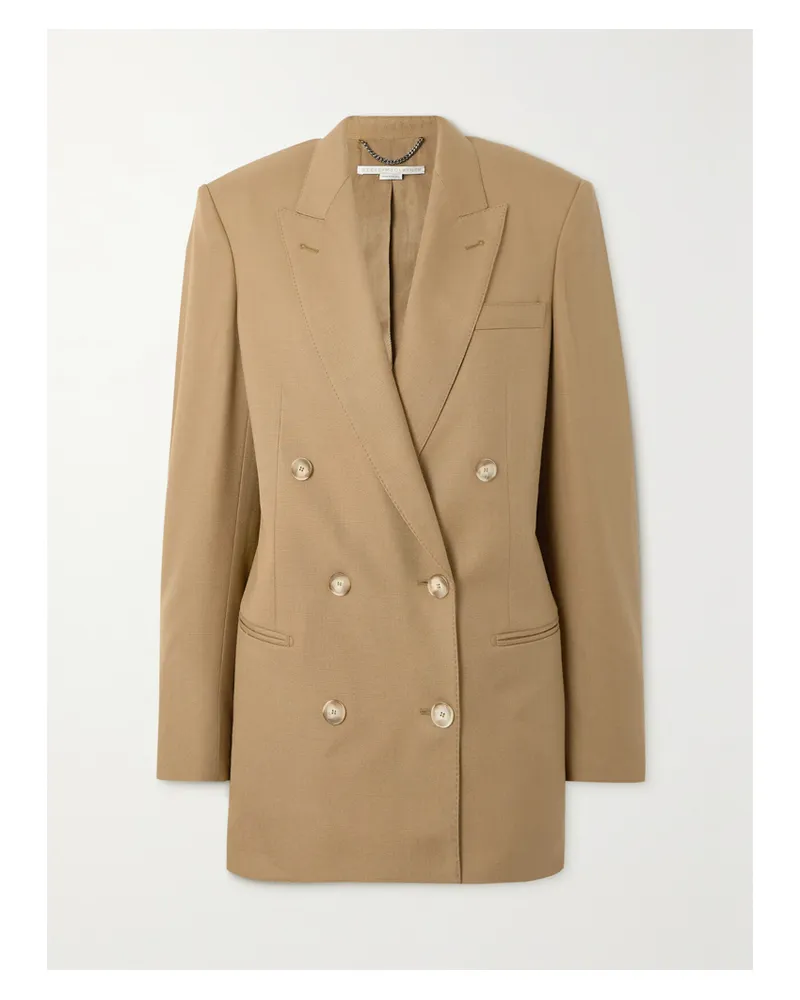 Stella McCartney Doppelreihiger Blazer Aus Grain De Poudre - Braun Braun
