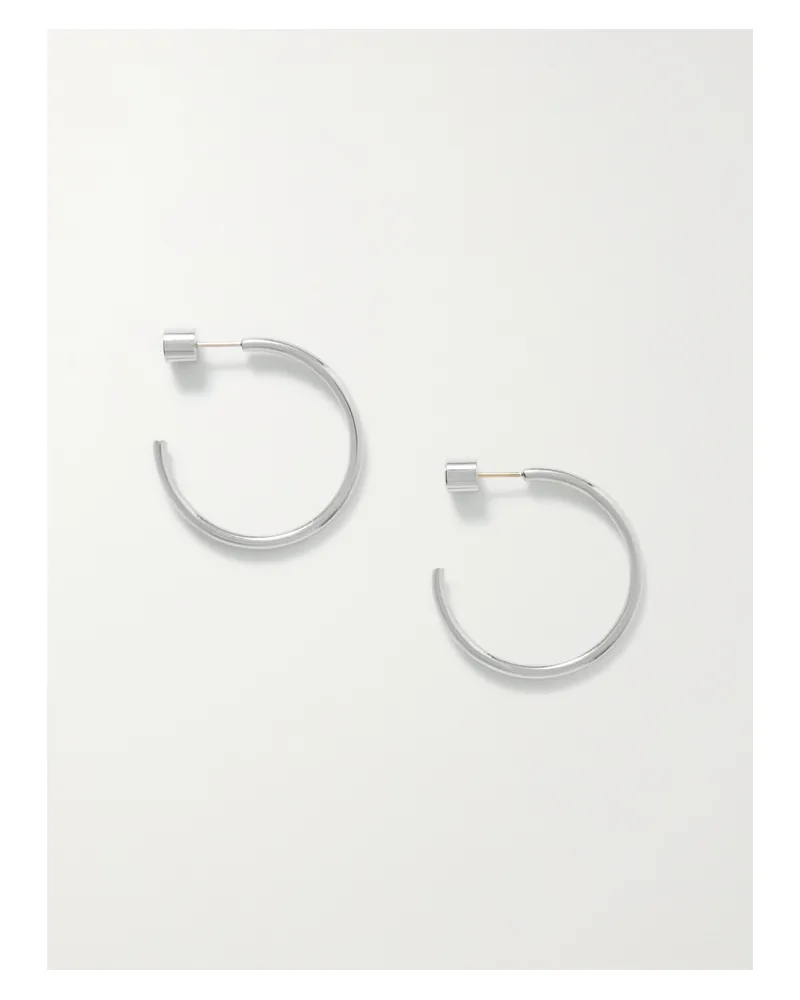 Jennifer Fisher Mini Thread Silver-plated Hoop Earrings Silver