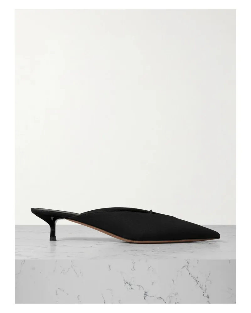 NEOUS Matar Mules Aus Satin - Schwarz Schwarz