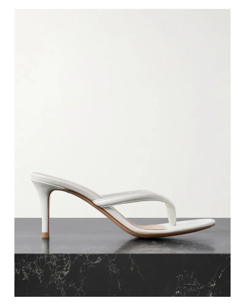 Gianvito Rossi Calypso 70 Zehensandalen Aus Leder - Weiß Weiß