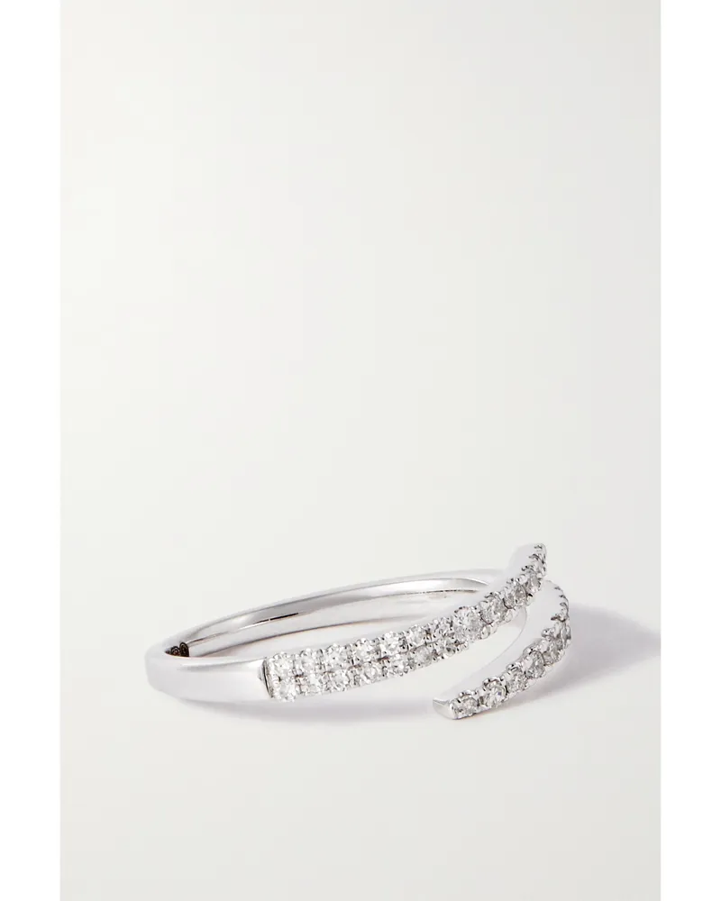 Stone & Strand Twirl Ring Aus 14 Karat Weißgold Mit Diamanten - Silber Silber