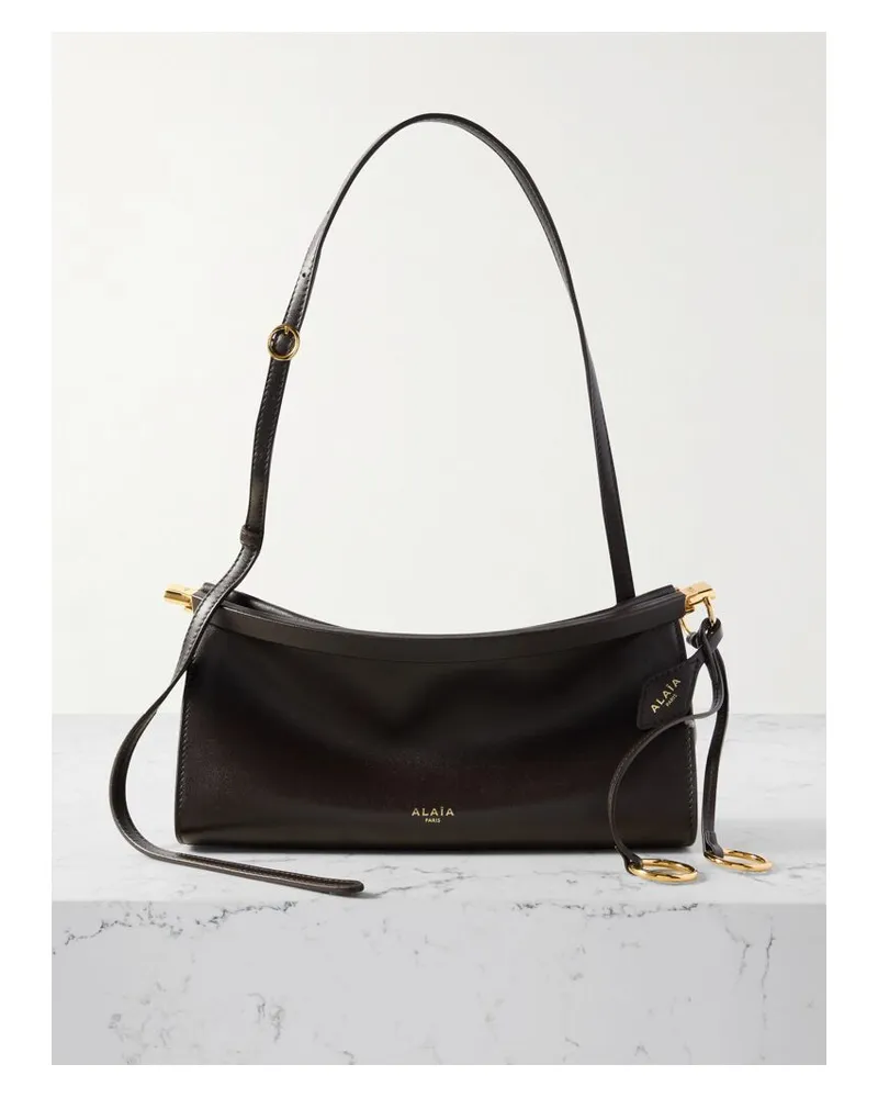 Alaïa Click E/w Kleine Schultertasche Aus Leder - Braun Braun