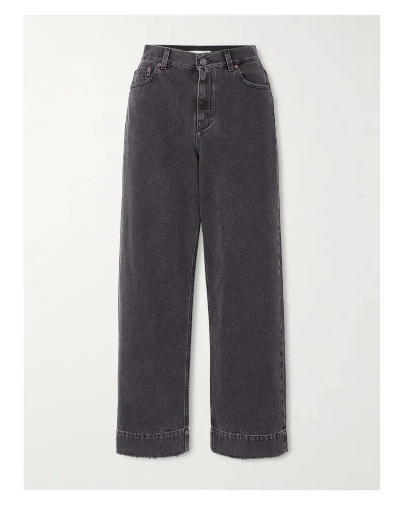 Chloé Frayed High-rise Straight-leg Jeans - Blue Blue