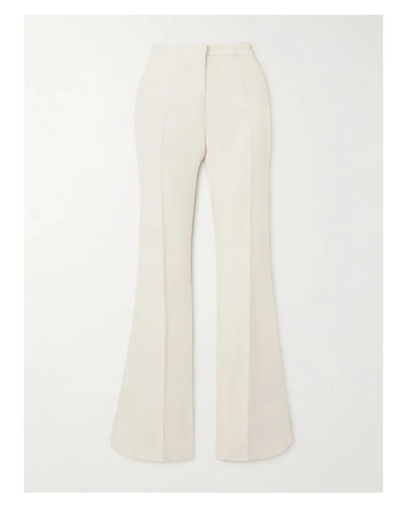 Etro Schlaghose Aus Woll-jacquard - Elfenbein Elfenbein