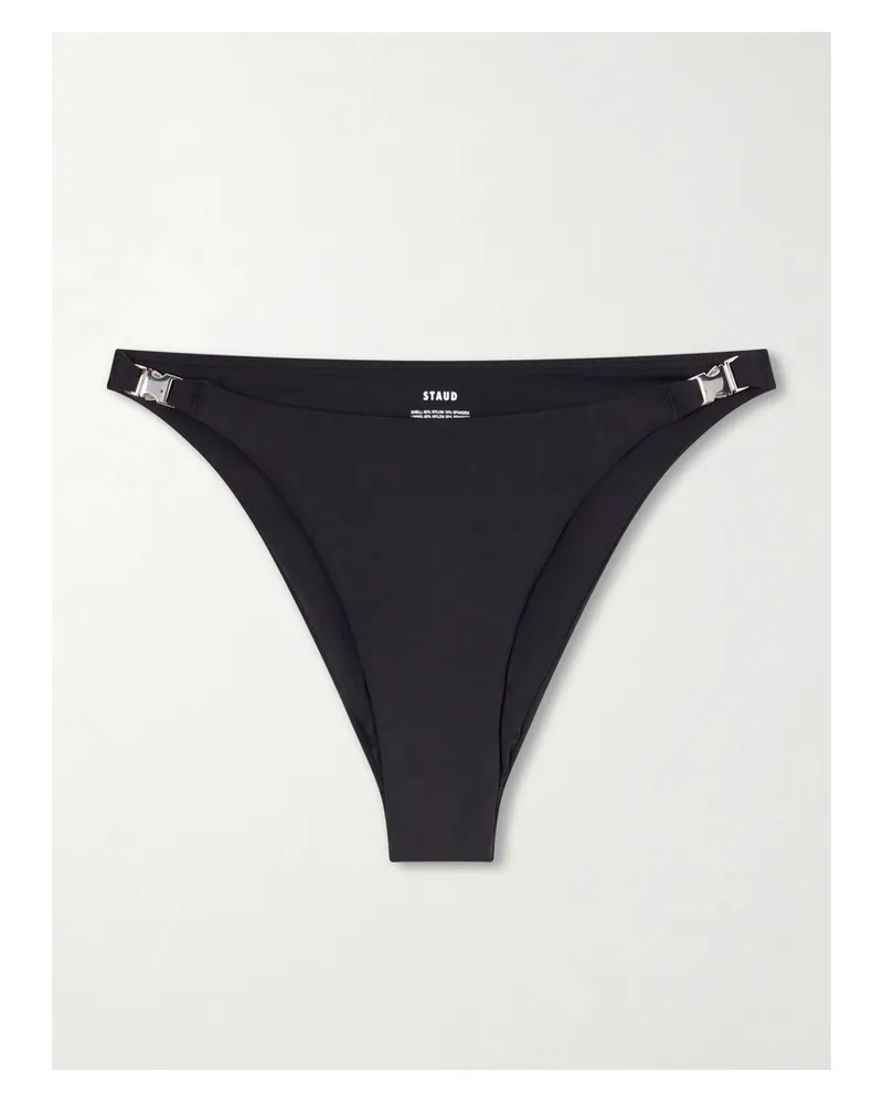 STAUD Espa Embellished Bikini Briefs - Black Black