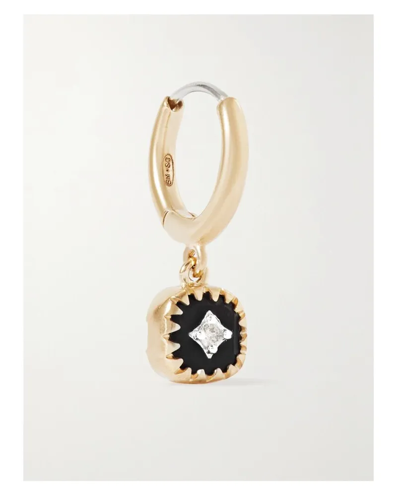 Pascale Monvoisin Pierrot Einzelne Creole Aus 9 Karat Gold Mit Bakelit® Und Diamant Gold