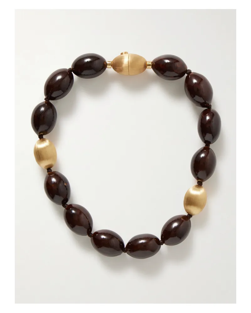 Lizzie Fortunato Triana Kette Aus Keramik Mit Vergoldeten Details - Braun Braun