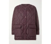 Teddy Quilted Shell Jacket - Burgundy