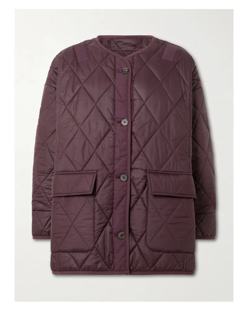 FRANKIE Shop Teddy Quilted Shell Jacket - Burgundy Burgundy