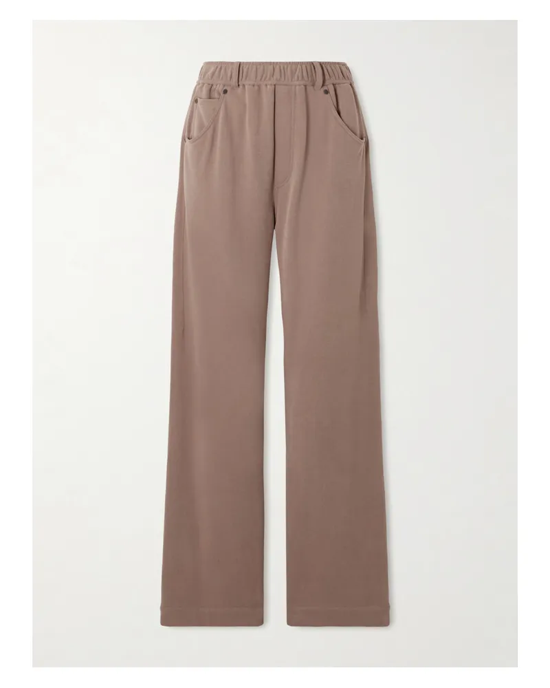 Brunello Cucinelli Cotton Wide-leg Pants - Brown Brown