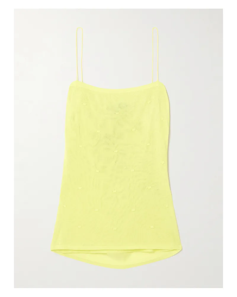 Jacquemus Plumetis Top Aus Strick - Gelb Gelb