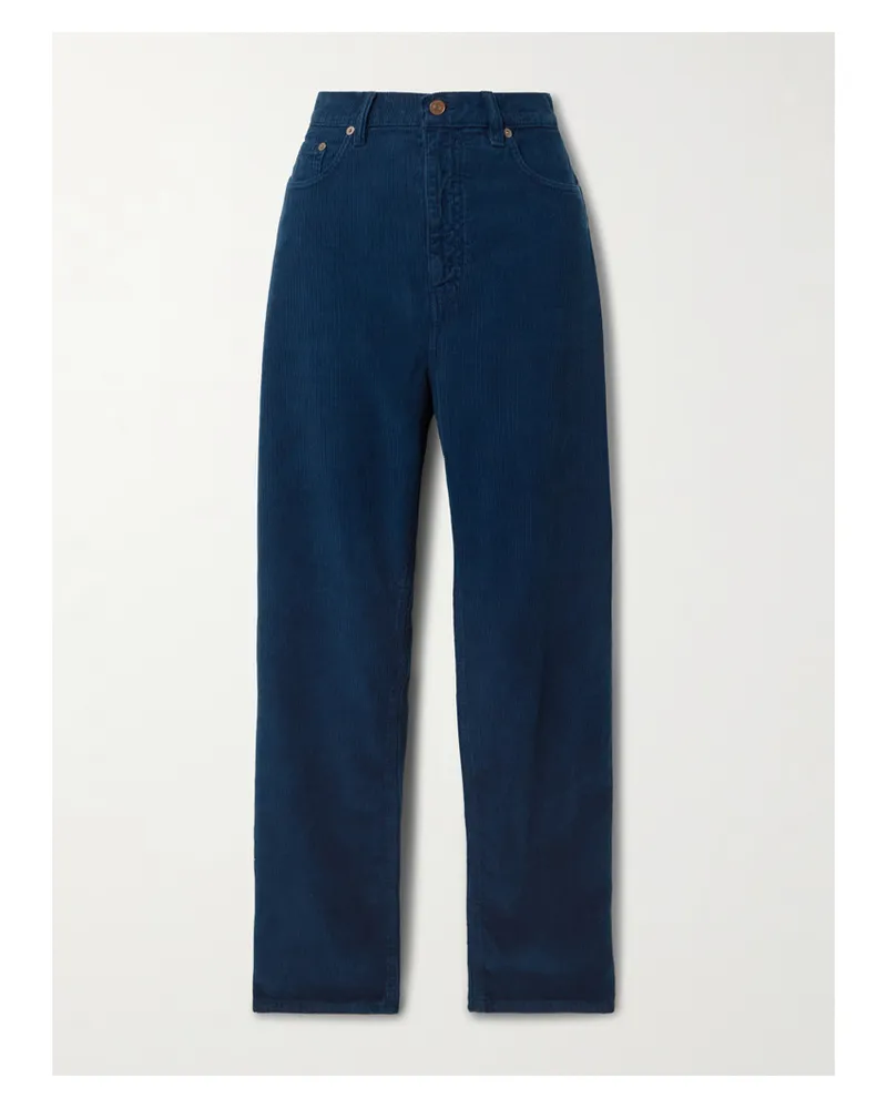 Victoria Beckham Hose Mit Geradem Bein Aus Baumwollcord - Blau Blau