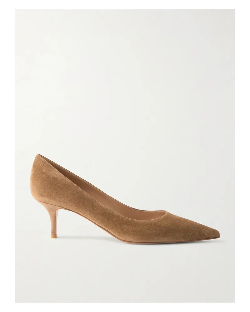 Gianvito Rossi 55 Suede Pumps - Neutrals Neutrals