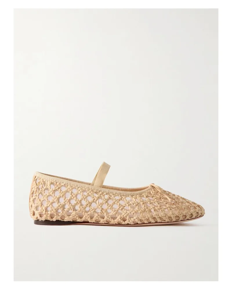 Loeffler Randall Leonie Ballerinas Aus Geflochtenem Raffiabast - Neutral Neutral