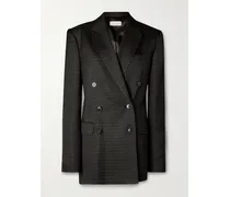 Bafya Doppelreihiger Blazer Aus Jacquard - Schwarz