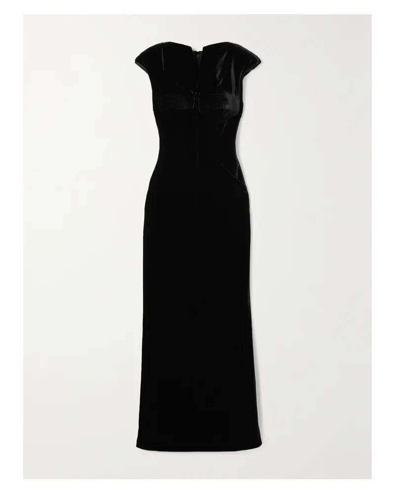 Tom Ford Robe Aus Samt Mit Steppnähten - Schwarz Schwarz