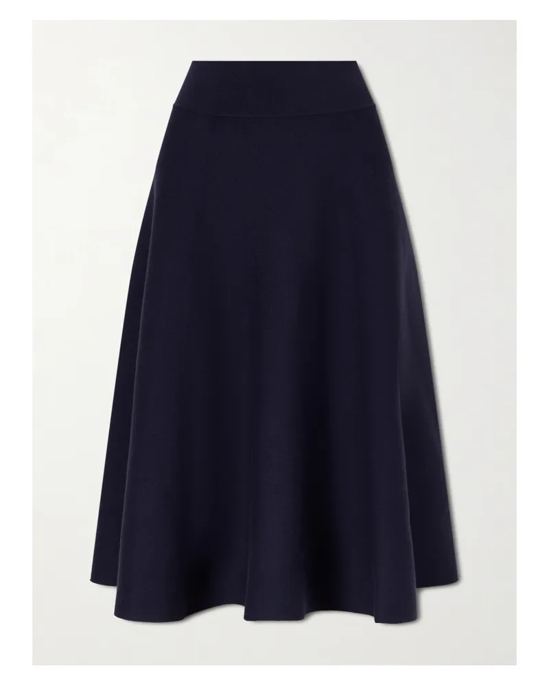 FRANKIE Shop July Woven Midi Skirt - Blue Blue