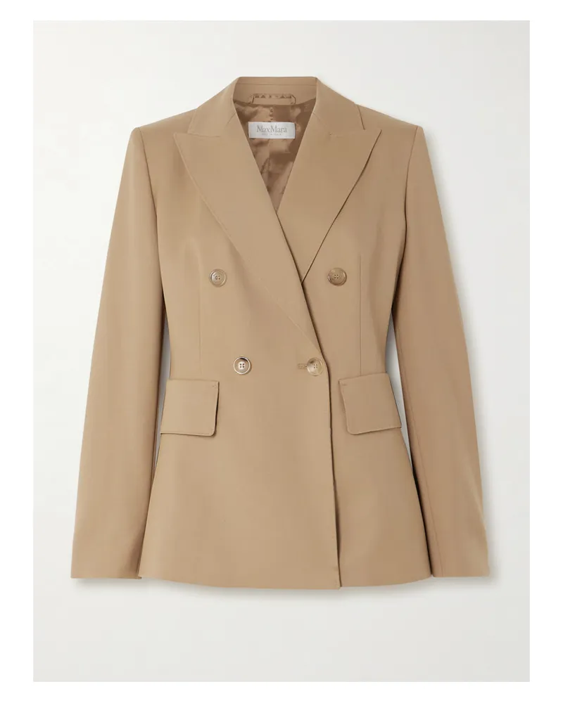 Max Mara Osanna Doppelreihiger Blazer aus Woll-twill Braun