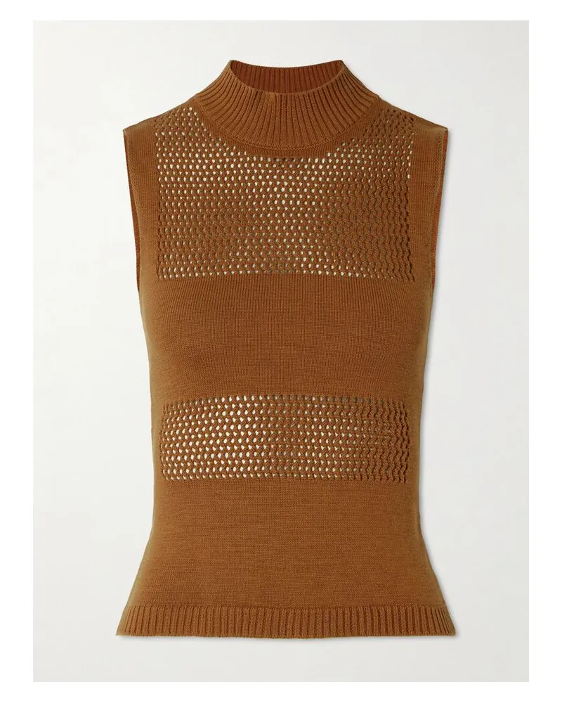DESTREE Genesis Ärmelloser Pullover Aus Einer Biobaumwollmischung Mit Lochstrickpartien - Metallic Metallic
