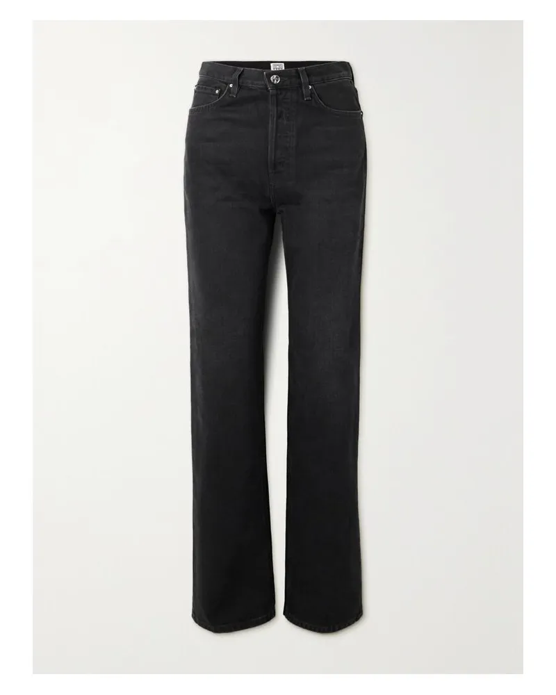 Totême Net Sustain Hoch Sitzende Jeans Mit Geradem Bein - Schwarz Schwarz