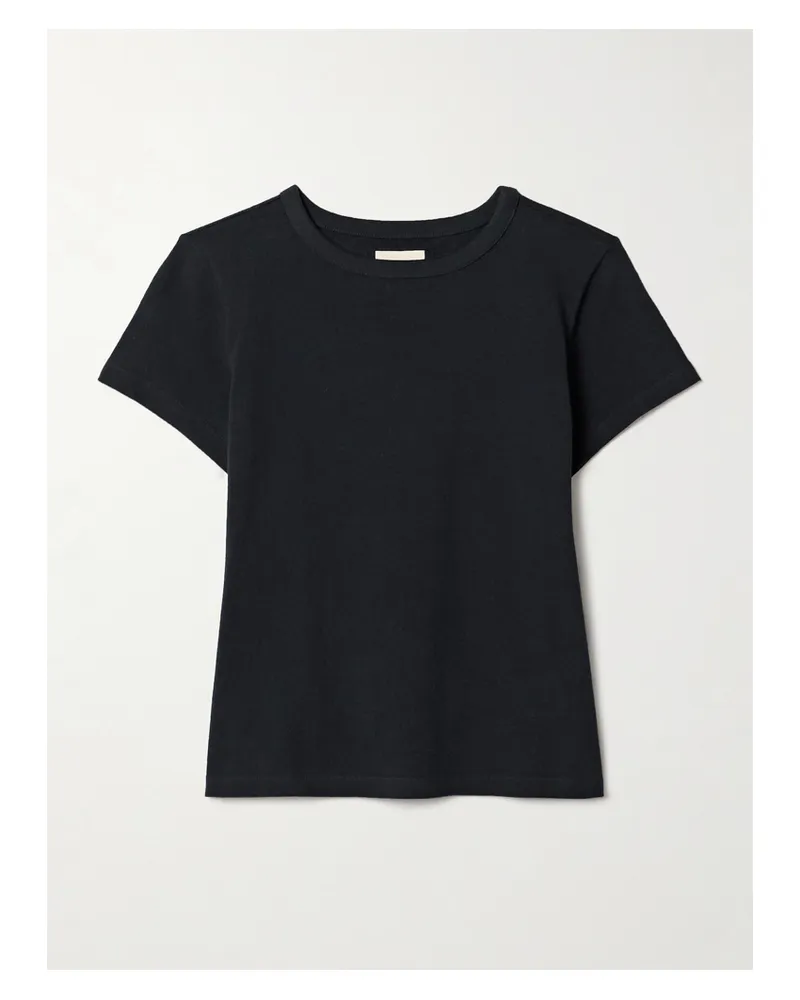 KHAITE Samson Cotton-jersey T-shirt - Black Black