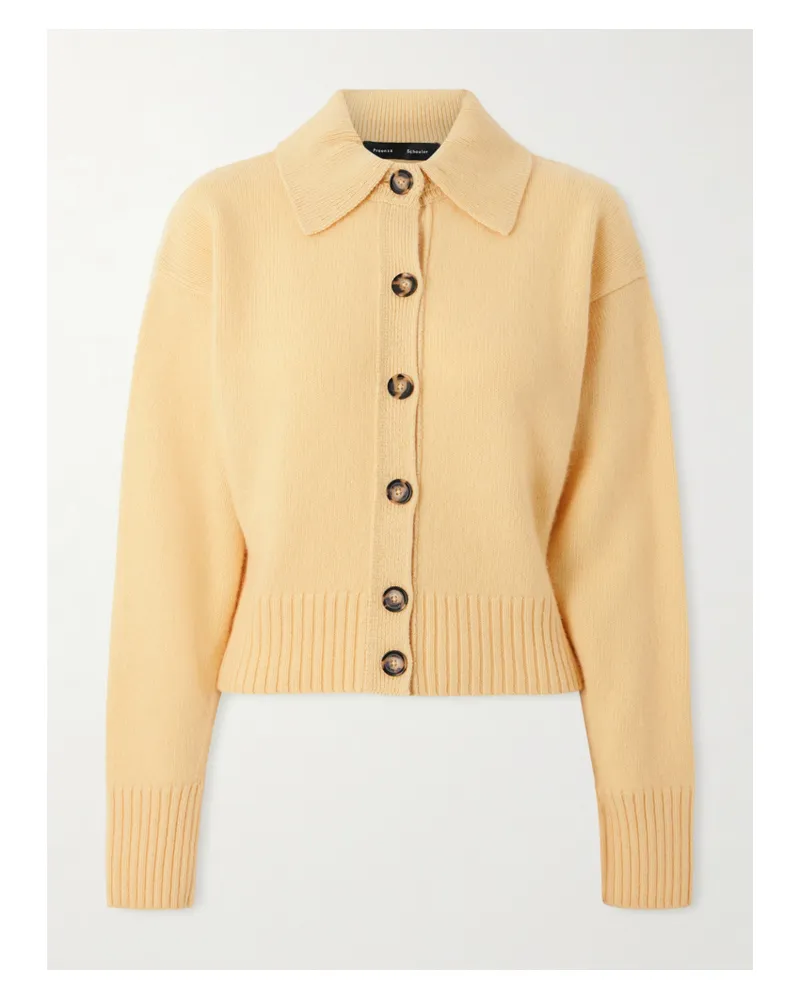 Proenza Schouler Rocio Cahsmere-blend Cardigan - Yellow Yellow