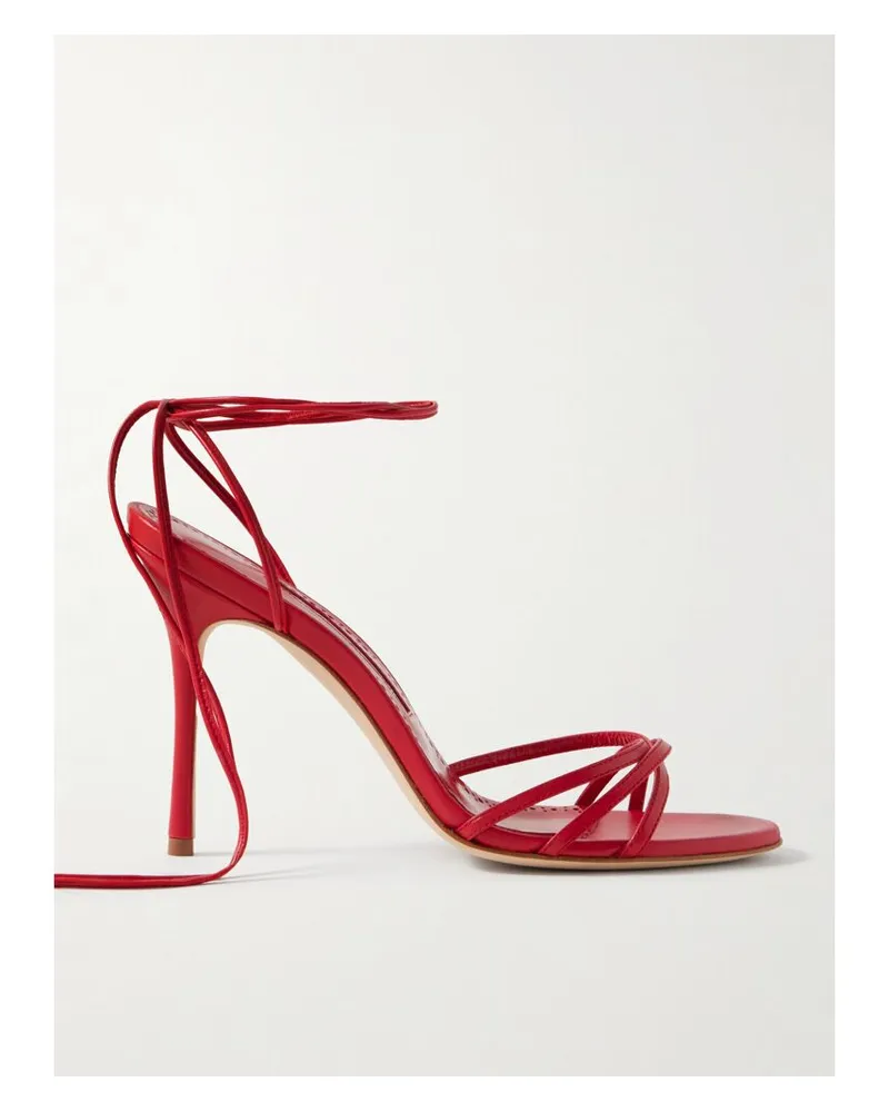 Manolo Blahnik Leva 105 Sandalen Aus Leder - Rot Rot