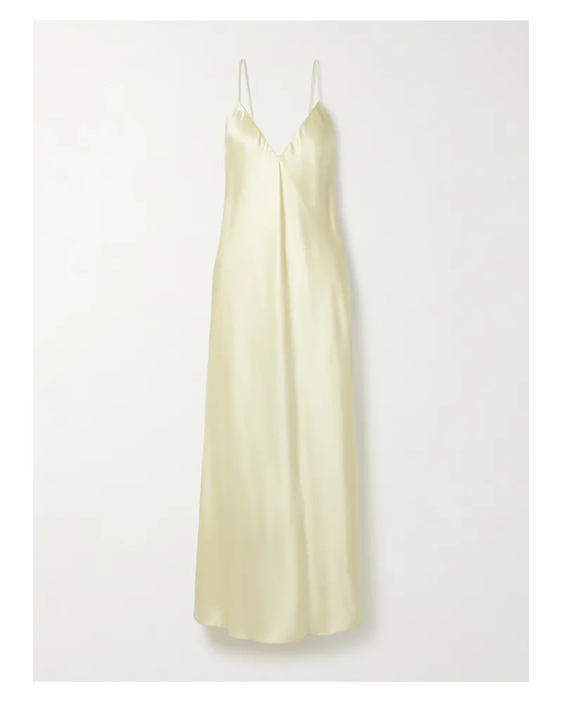 KHAITE Taja Maxikleid Aus Satin - Gelb Gelb