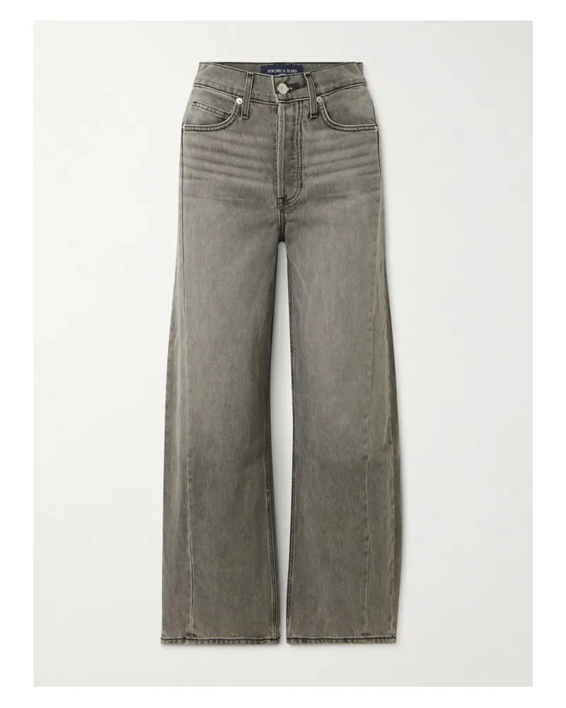 Veronica Beard Ryder Hoch Sitzende Barrel-jeans - Grau Grau