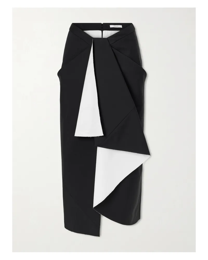 Givenchy Wool And Mohair-blend Maxi Wrap Skirt - Black Black