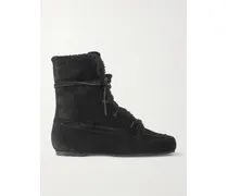 Paul Ankle Boots Aus Shearling - Schwarz