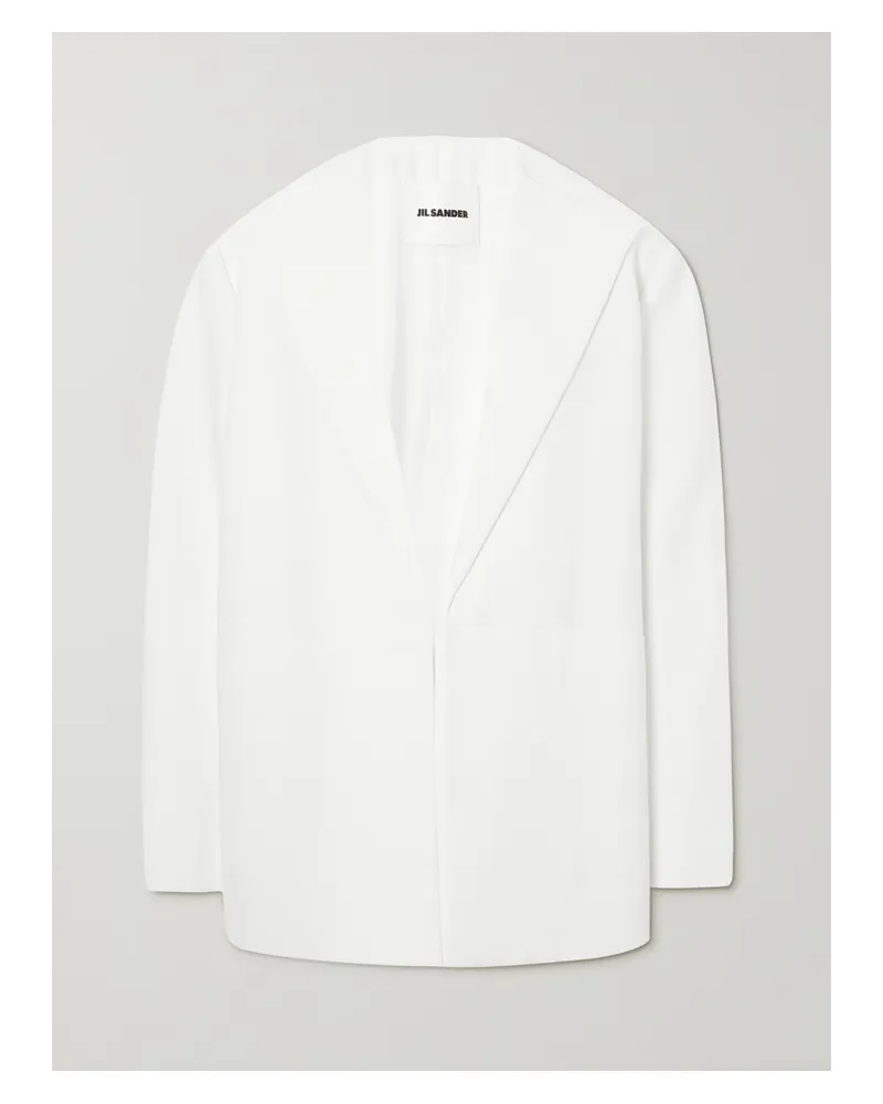 Jil Sander Oversized-blazer Aus Crêpe De Chine - Weiß Weiß