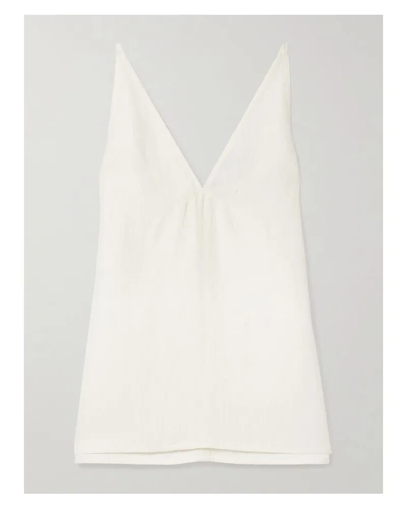Proenza Schouler Mitchell Top Aus Cloqué - Ecru Ecru