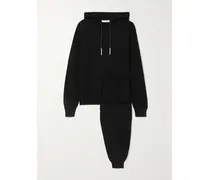 Gia Berlin Silk And Cashmere-blend Hoodie And Track Pants Set - Black