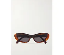 Sonnenbrille Mit Cat-eye-rahmen Aus Azetat In Hornoptik