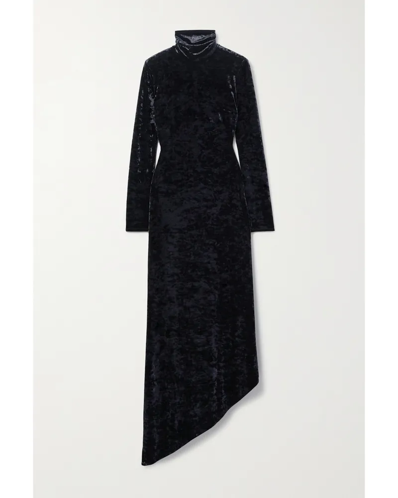 A.L.C. Brielle Maxikleid Aus Samt In Knitteroptik Mit Cut-out - Blau Blau