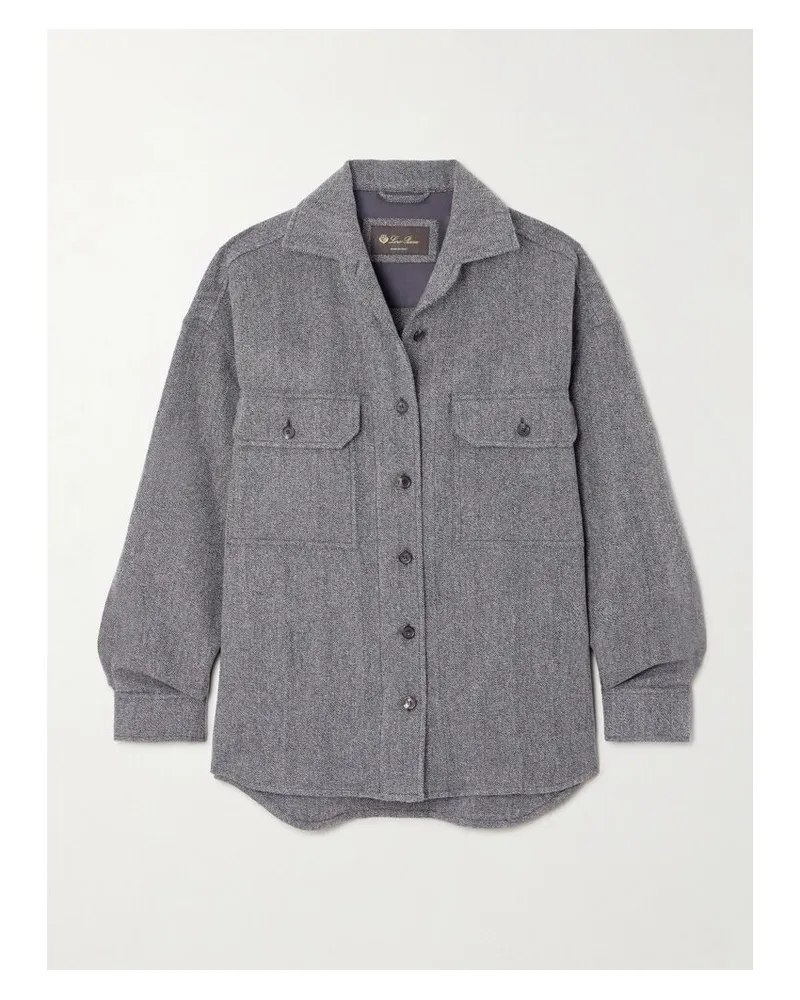 Loro Piana Darby Hemd Aus Einer Mischung Aus Leinen, Wolle Und Kaschmir - Grau Grau