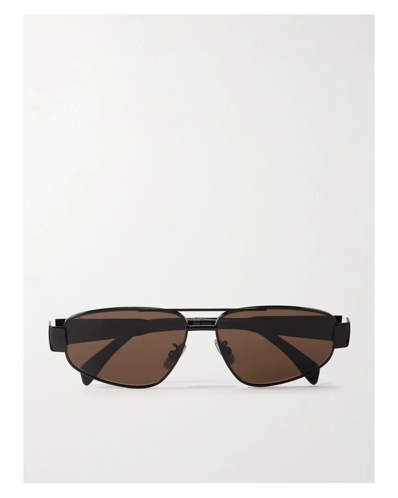 Celine Triomphe Pilotensonnenbrille Aus Metall Und Azetat - Schwarz Schwarz