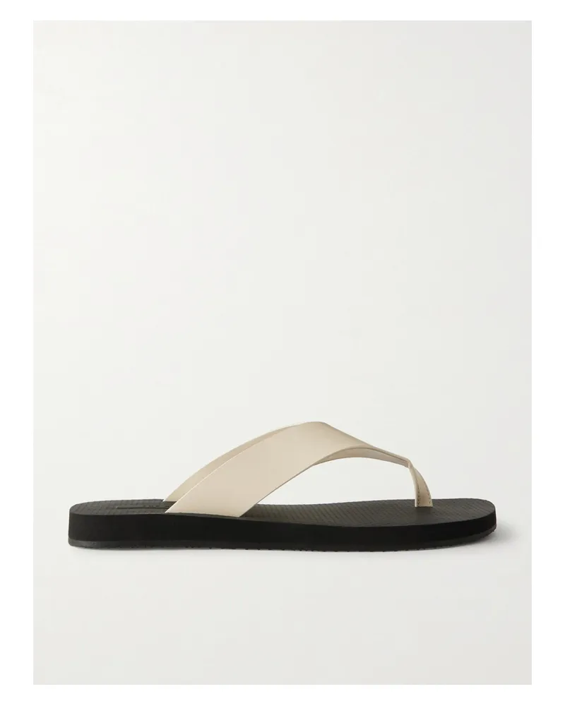 The Row Dune Leather Flip Flops - Neutrals Neutrals