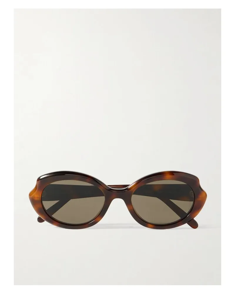 Loewe Sonnenbrille Mit Ovalem Rahmen Aus Azetat In Hornoptik Horn